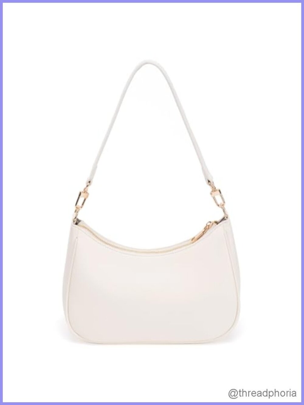 PU Leather Hobo Shoulder Bag Mini Clutch Purse Zipper Closure Tote